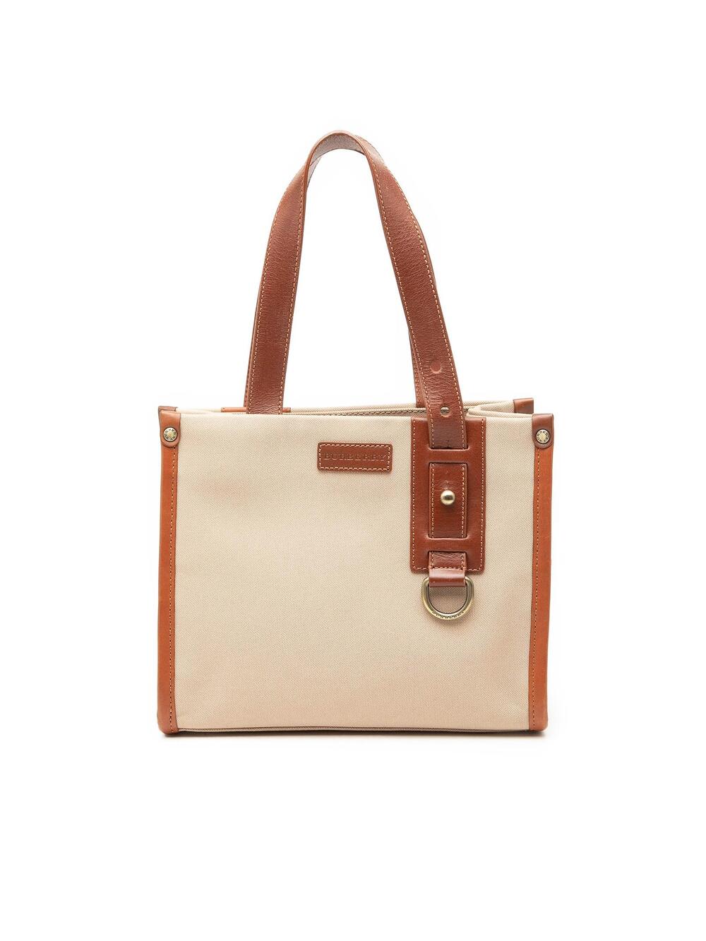 Burberry Canvas Tote Pre-Loved Beige #308386B39B